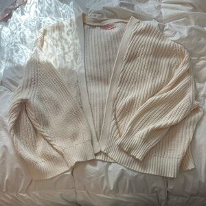 Slouchy Cream Knitted Cardigan